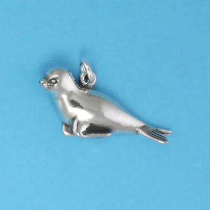 Microsculptures 0268 Harp Seal Pup Silver Charm