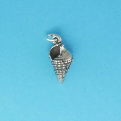 Microsculptures 0294 Top Snail Shell Silver Charm
