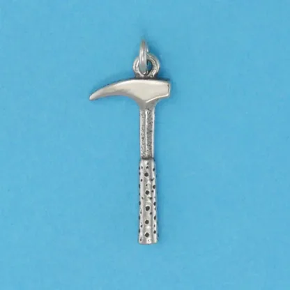 Microsculptures 0305 Rock Hammer Silver Charm
