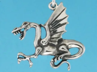 Microsculptures 0314 Dragon Silver Charm