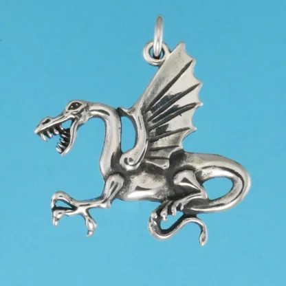 Microsculptures 0314 Dragon Silver Charm