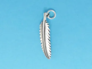 Microsculptures 0318 Feather Silver Charm