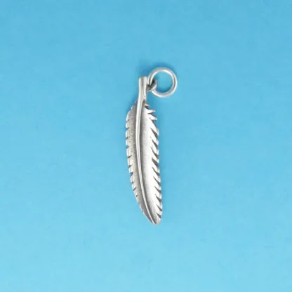 Microsculptures 0318 Feather Silver Charm