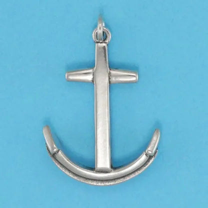 Microsculptures 0320 Traditional Anchor Silver Charm