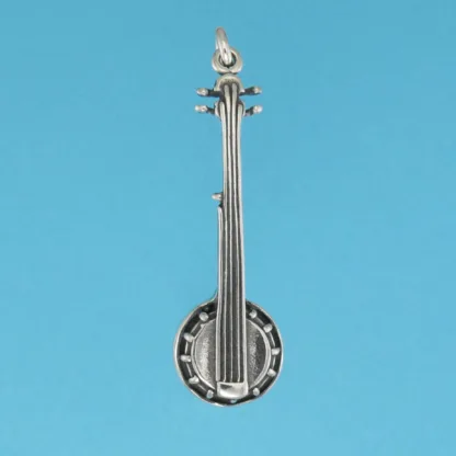 Microsculptures 0322 Banjo Silver Pendant