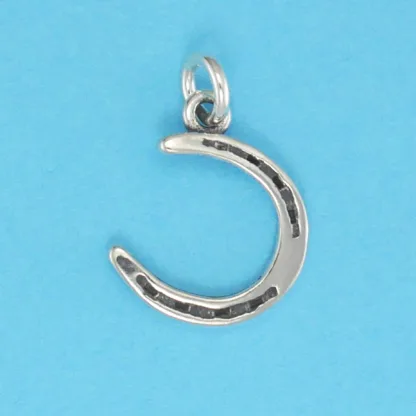 Microsculptures 0328 Horse Shoe Silver Charm-Medium