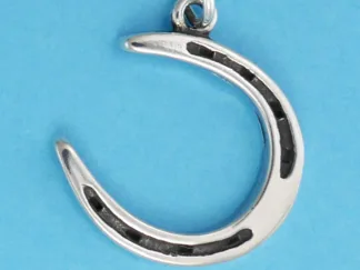 Microsculptures 0329 Horse Shoe Silver Charm-Large