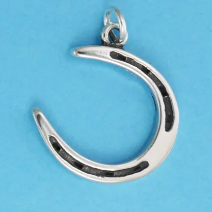 Microsculptures 0329 Horse Shoe Silver Charm-Large