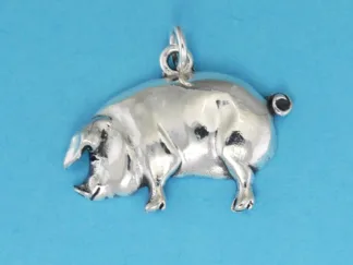 Microsculptures 0332 Hog Silver Charm
