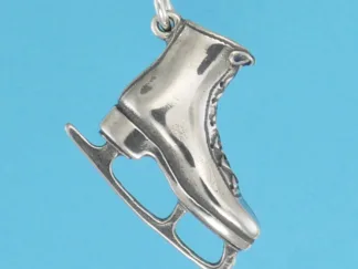 Microsculptures 0338 Ice Skate Silver Charm