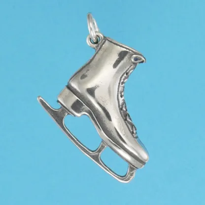 Microsculptures 0338 Ice Skate Silver Charm
