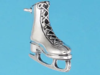 Microsculptures 0338A Ice Skate Silver Charm