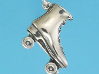 Microsculptures 0340 Roller Skate Silver Charm