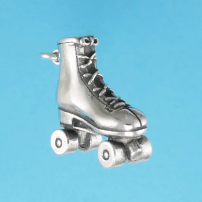 Microsculptures 0340A Roller Skate Silver Charm