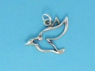 Microsculptures 0341 Dove Silver Charm