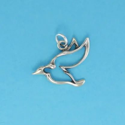 Microsculptures 0341 Dove Silver Charm