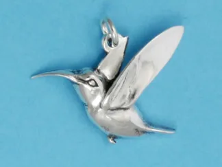 Microsculptures 0347 Hummingbird Silver Charm