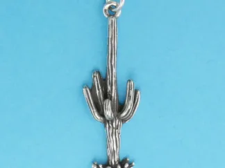 Microsculptures 0348 Saguaro Cactus Silver Charm