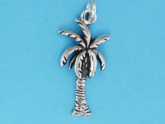 Microsculptures 0349 Palm Tree Silver Charm