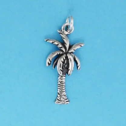Microsculptures 0349 Palm Tree Silver Charm