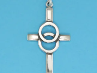 Microsculptures 0363 Marriage Cross Silver Pendant