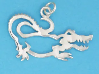 Microsculptures 0364 Alligator Silver Charm