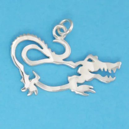 Microsculptures 0364 Alligator Silver Charm