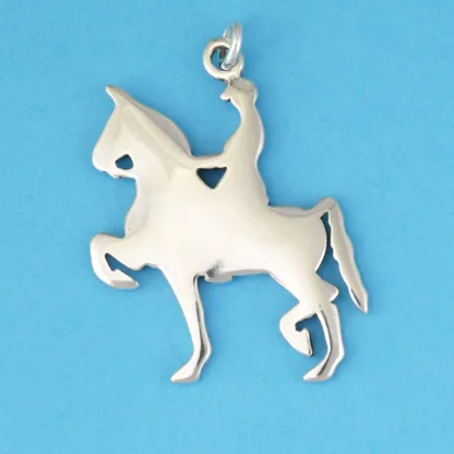 Microsculptures 0368 Gaited Horse Silver Pendant
