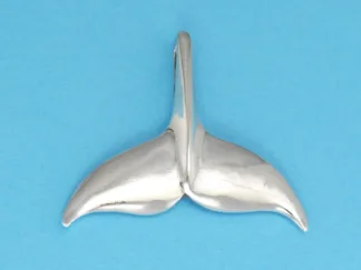 Microsculptures 0374 Whale Fluke Silver Pendant