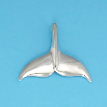 Microsculptures 0374 Whale Fluke Silver Pendant