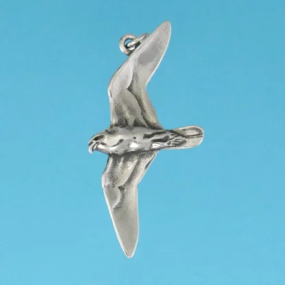 Microsculptures 0380 Soaring Falcon Silver Charm