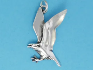 Microsculptures 0381 Landing Falcon Silver Charm