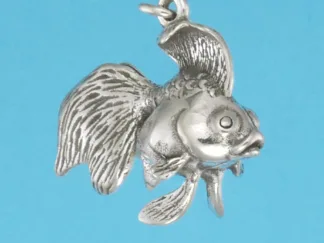Microsculptures 0382 Goldfish Silver Charm