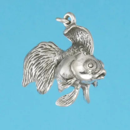 Microsculptures 0382 Goldfish Silver Charm