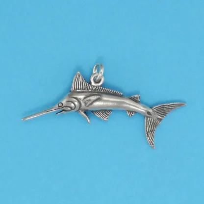 Microsculptures 0387 Marlin Silver Charm