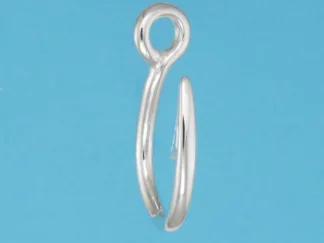 Microsculptures 0389 Fish Hook Silver Charm-Large