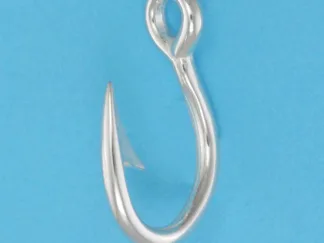 Microsculptures 0390 Fish Hook Silver Pendant