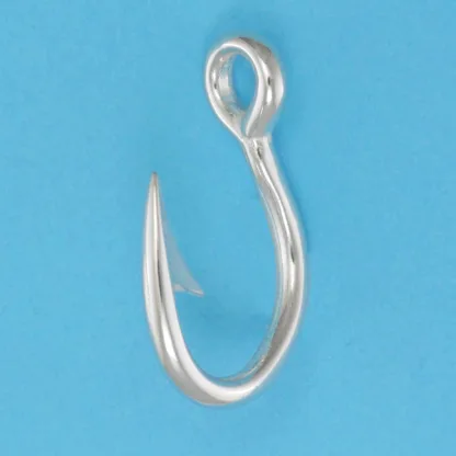 Microsculptures 0390 Fish Hook Silver Pendant