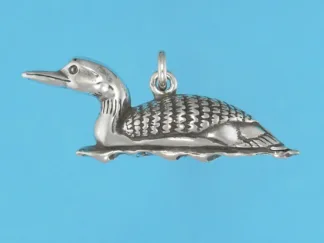 Microsculptures 0396 Loon Silver Charm