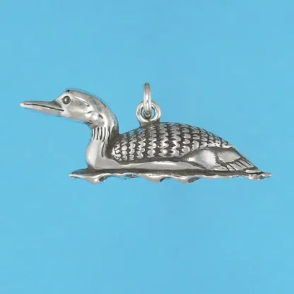 Microsculptures 0396 Loon Silver Charm