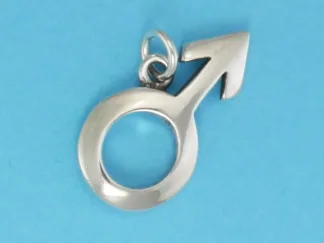 Microsculptures 0411 Mars Symbol Silver Charm