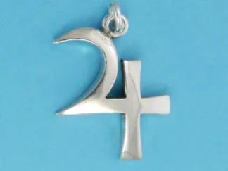 Microsculptures 0412 Jupiter Symbol Silver Charm