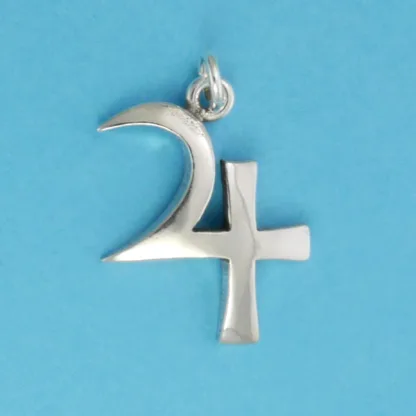 Microsculptures 0412 Jupiter Symbol Silver Charm