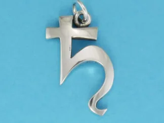 Microsculptures 0413 Saturn Symbol Silver Charm