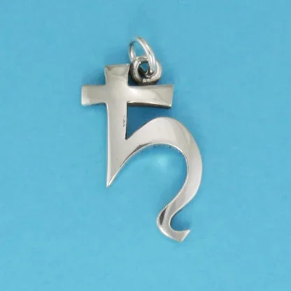 Microsculptures 0413 Saturn Symbol Silver Charm