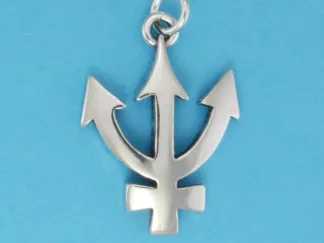 Microsculptures 0415 Neptune Symbol Silver Charm