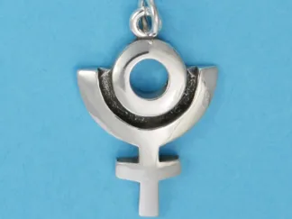 Microsculptures 0416 Pluto Symbol Silver Charm