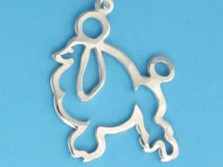 Microsculptures 0440 Poodle Silver Charm