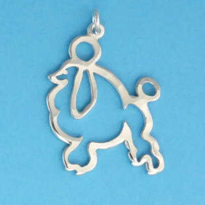 Microsculptures 0440 Poodle Silver Charm
