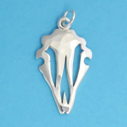 Microsculptures 0450 Deer Skull Silver Charm